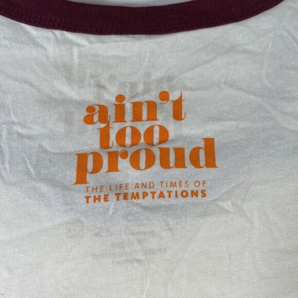 ain't too proud Temptations Shirt Women's Medium White Red Graphic Print - Picture 9 of 9